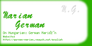 marian german business card